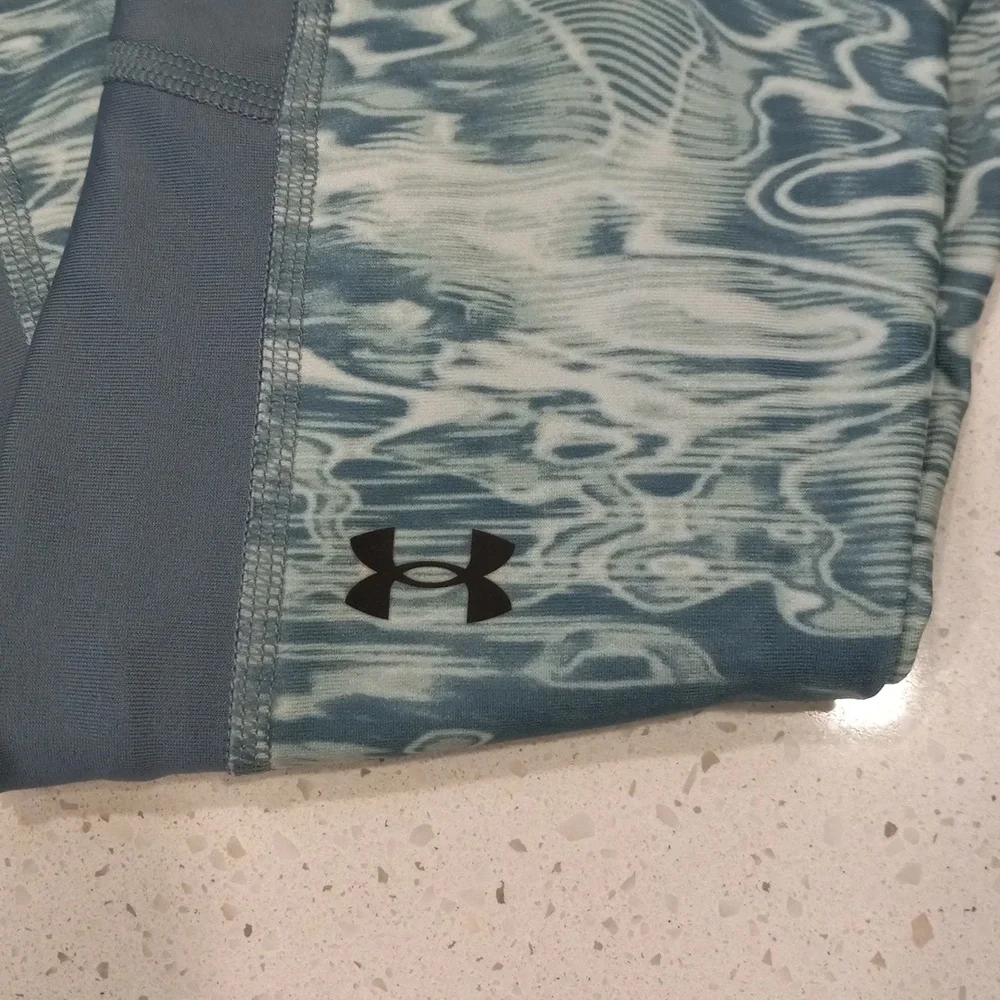 Under Armour Teal Marble Panel Leggings - Picture 2 of 3